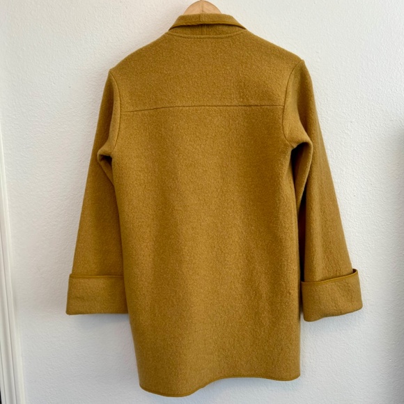 ARITZIA Wilfred Wool Open Front Coat in Gold - Picture 6 of 11